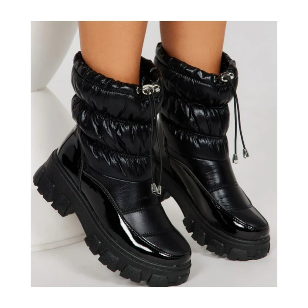 Winter Booties - Black, Size 9